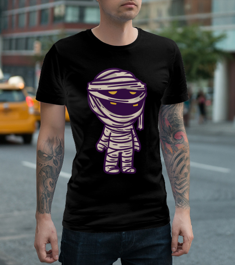 Halloween Mummy Cute Cartoon Character T-Shirt