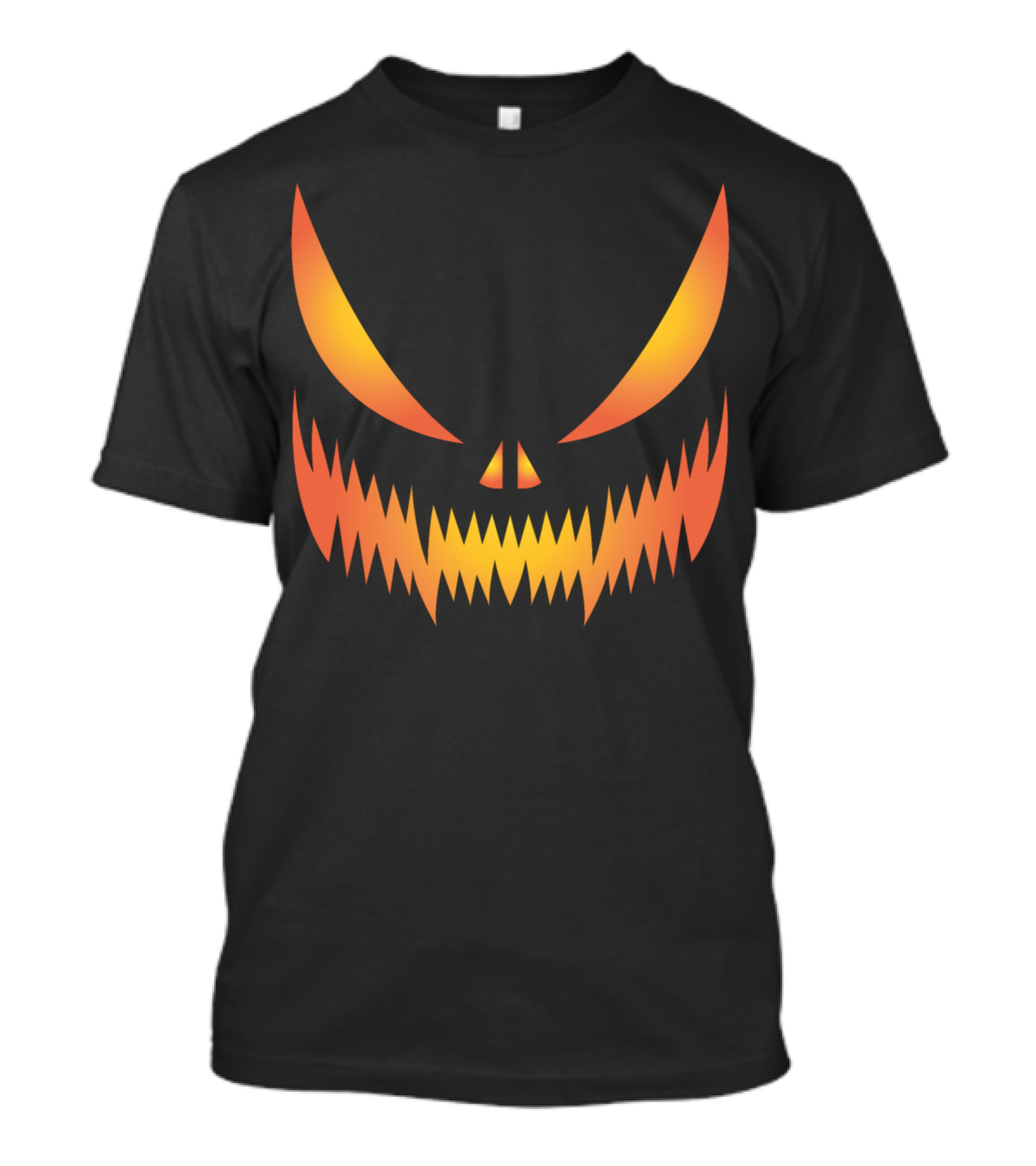 Halloween Pumpkin Face Evil Grinning Jack-O'-Lantern T-Shirt