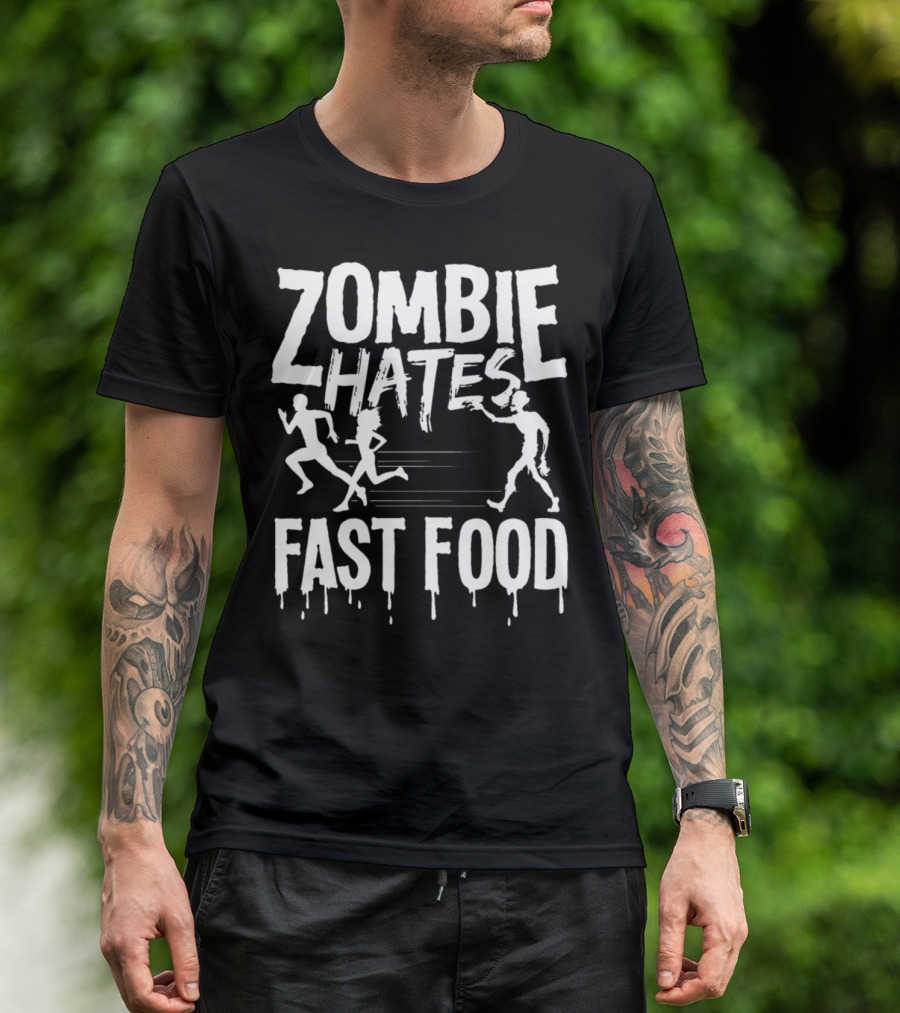 Zombie Hates Fast Food T-Shirt