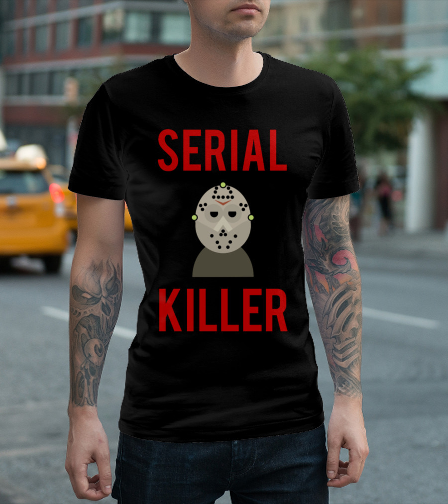 Serial Killer Horror Mask Halloween Movies T-Shirt