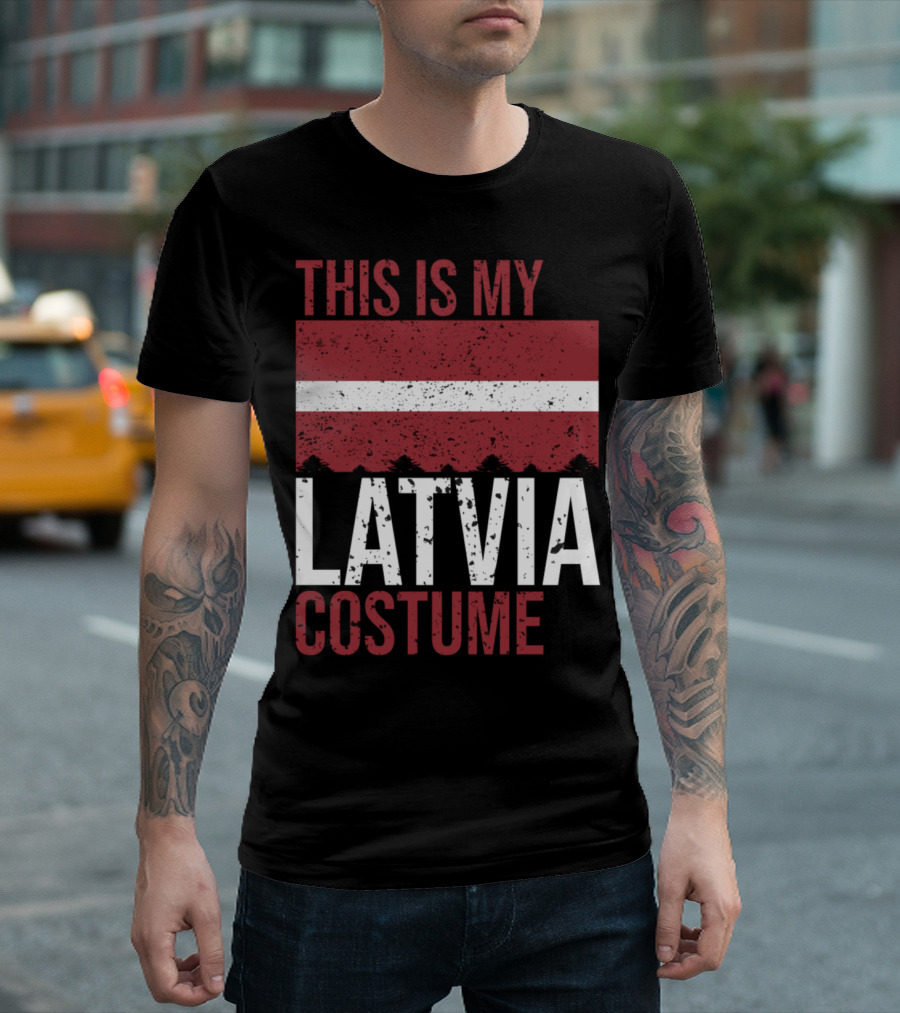 This Is My Latvia Costume Flag T-Shirt