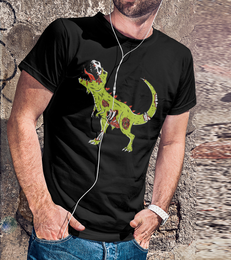 Zombie Saurus Halloween Dinosaur T-Rex T-Shirt