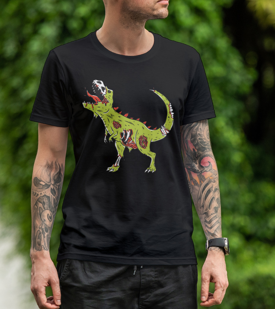 Zombie Saurus Halloween Dinosaur T-Rex T-Shirt