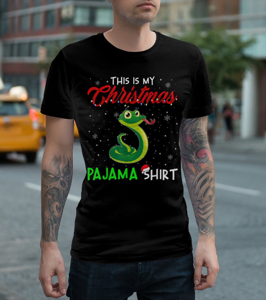 This Is My Christmas Pajama Shirt Cute Snake T-Shirt