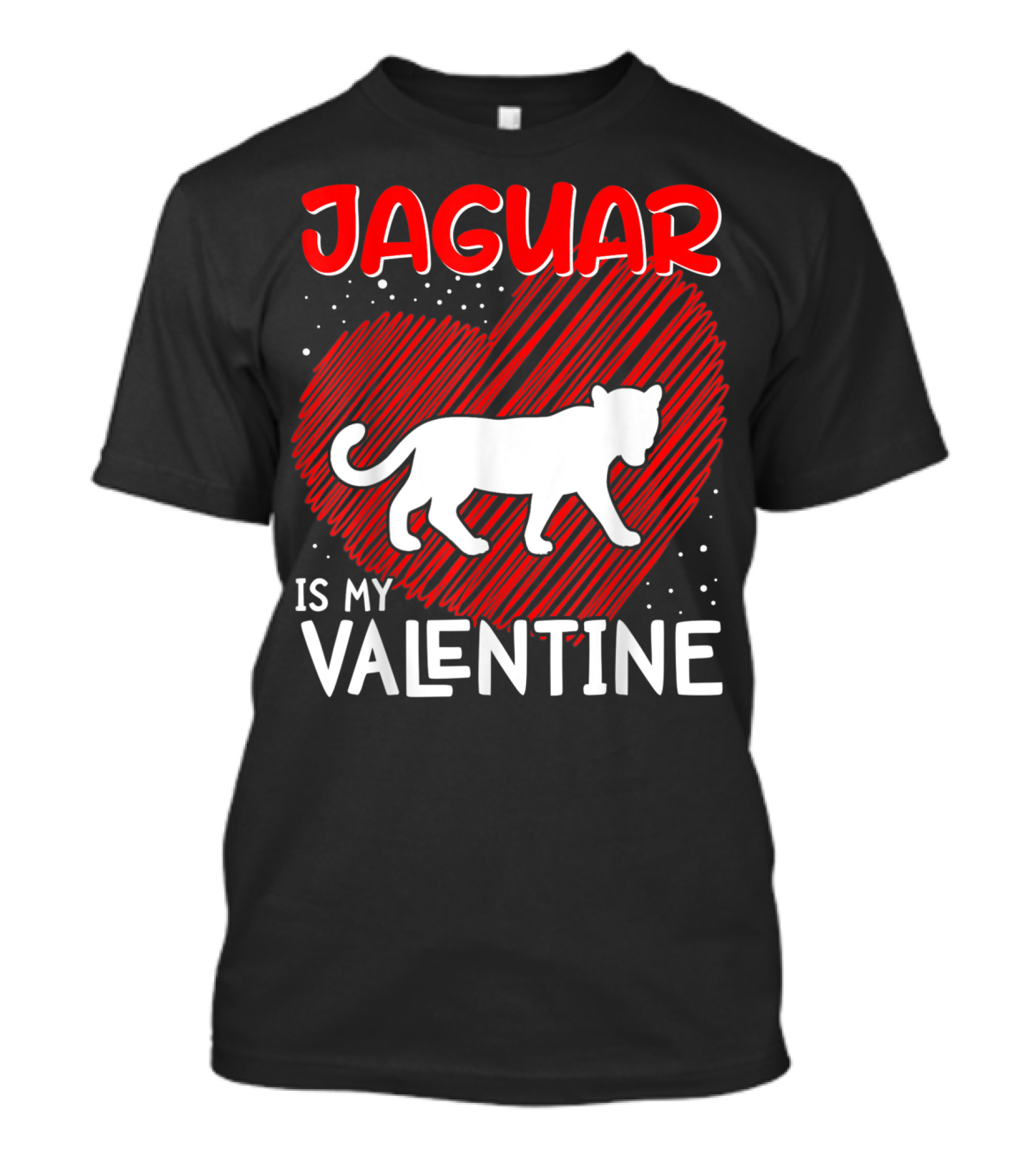 Jaguar Is My Valentine Animal Lover Heart T-Shirt