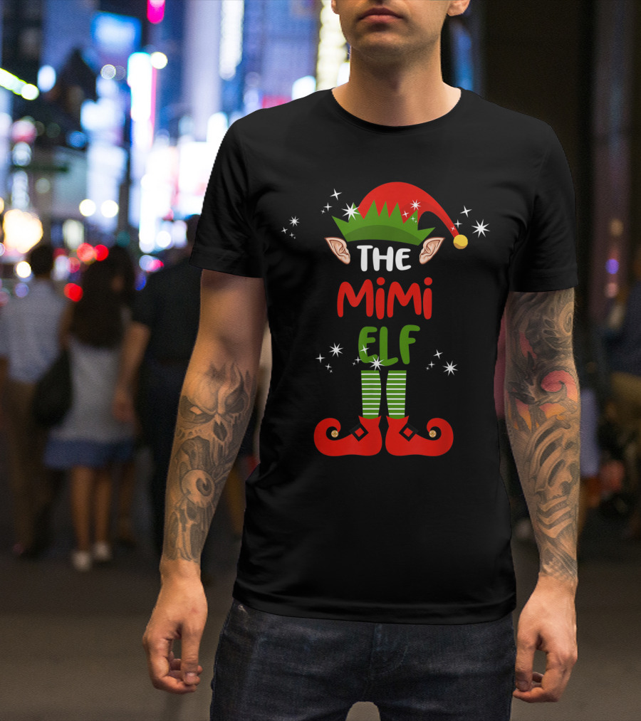 The Mimi Elf Funny Christmas Elf Festive T-Shirt