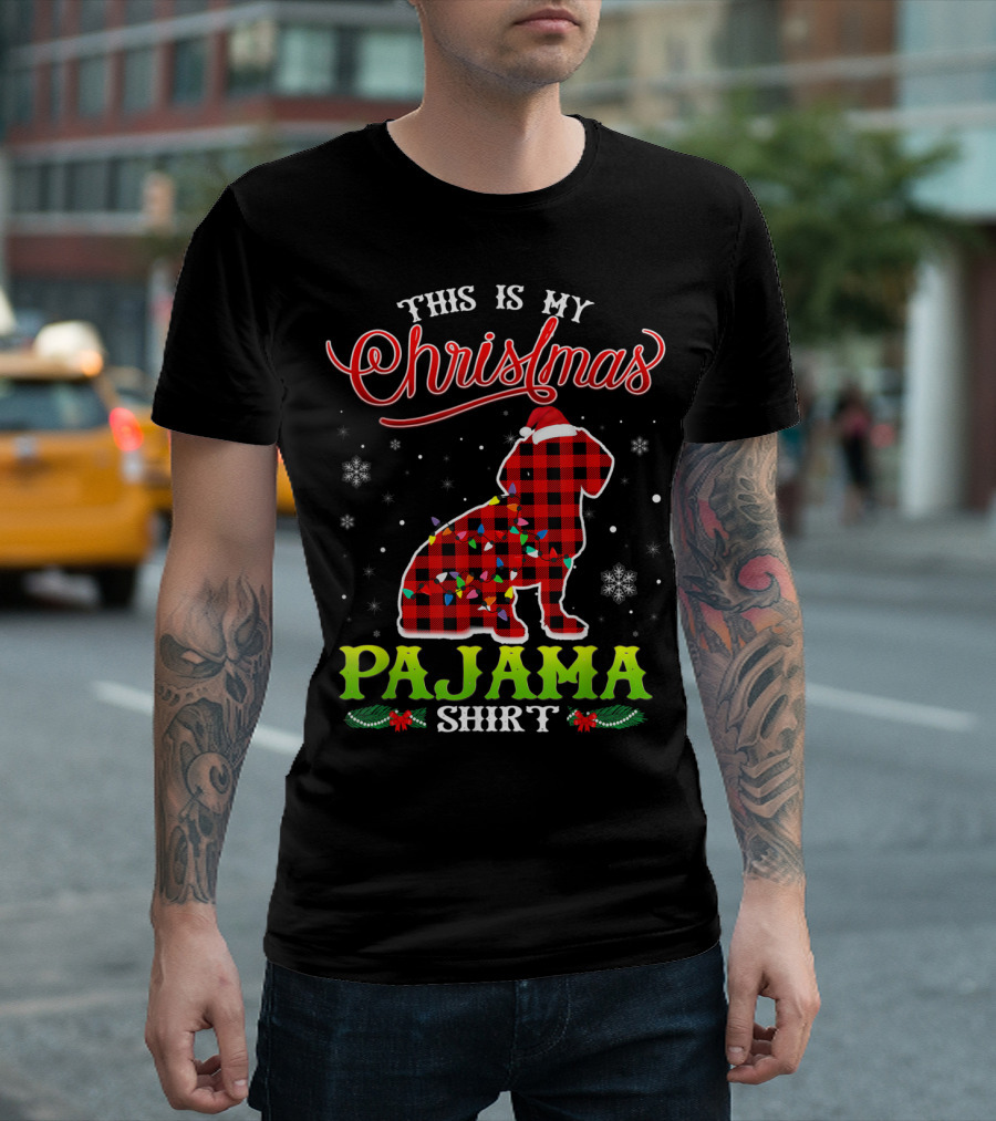 This Is My Christmas Pajama Dachshund Santa T-Shirt