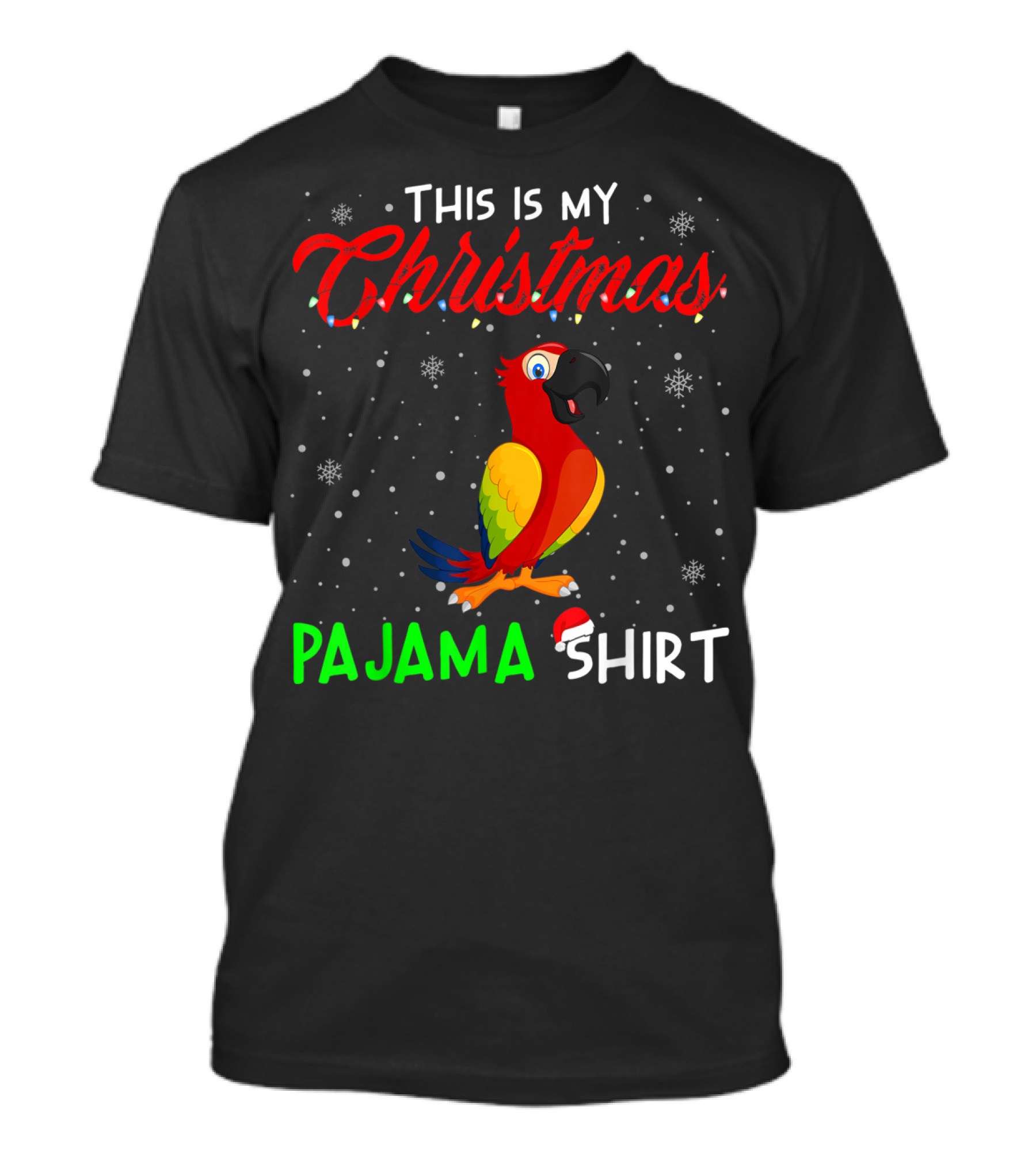 This Is My Christmas Pajama Shirt Cute Parrot T-Shirt