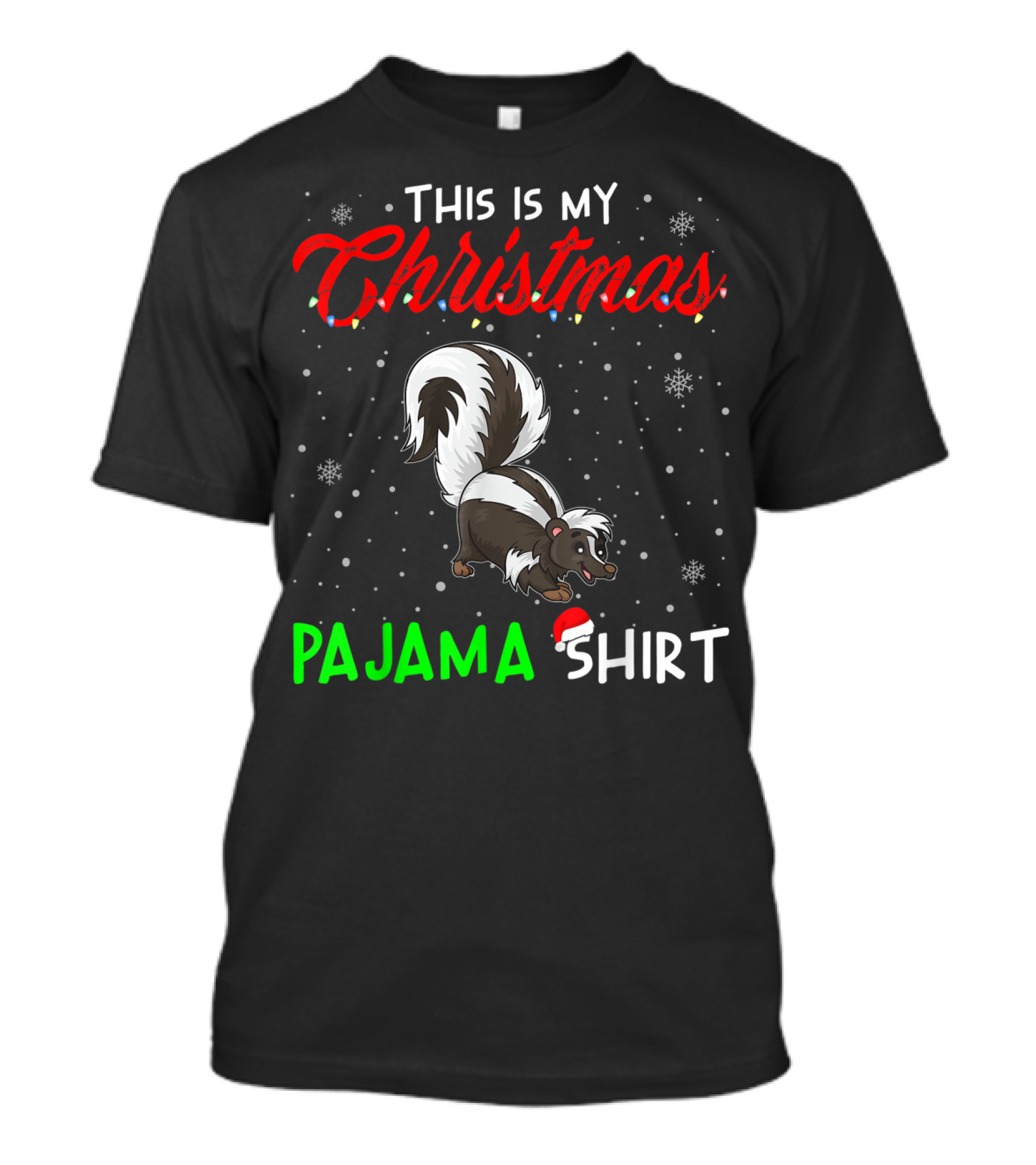 This Is My Christmas Pajama Shirt Cute Skunk T-Shirt