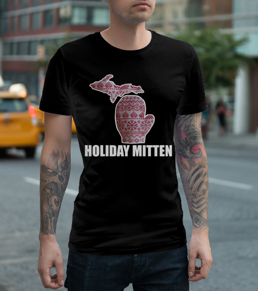 Michigan Holiday Mitten Pattern User Search T-Shirt