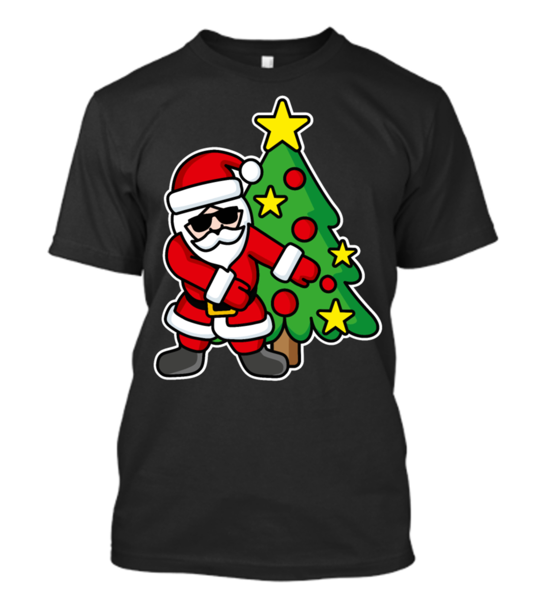 Hipster Santa Claus Floss Dance Christmas Tree T-Shirt
