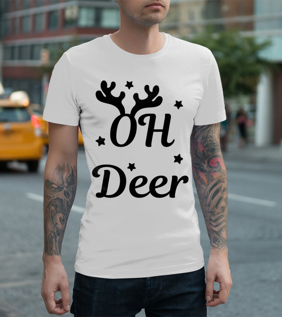 OH Deer Antlers Stars T-Shirt