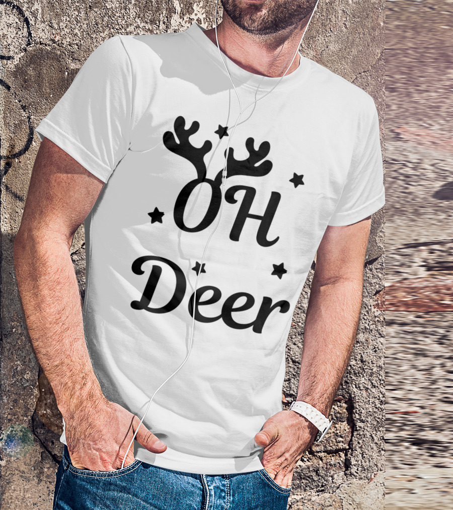 OH Deer Antlers Stars T-Shirt