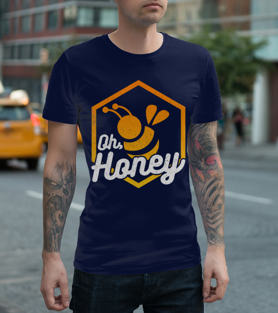 Oh Honey Honeybee Beekeeper Beekeeping Buzz T-Shirt