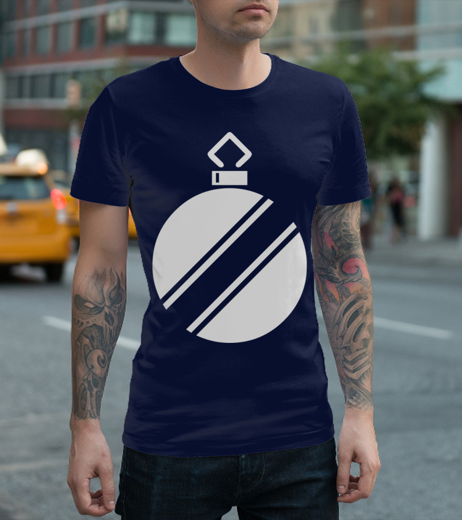Ornament Blue Minimalistic Christmas Bauble T-Shirt