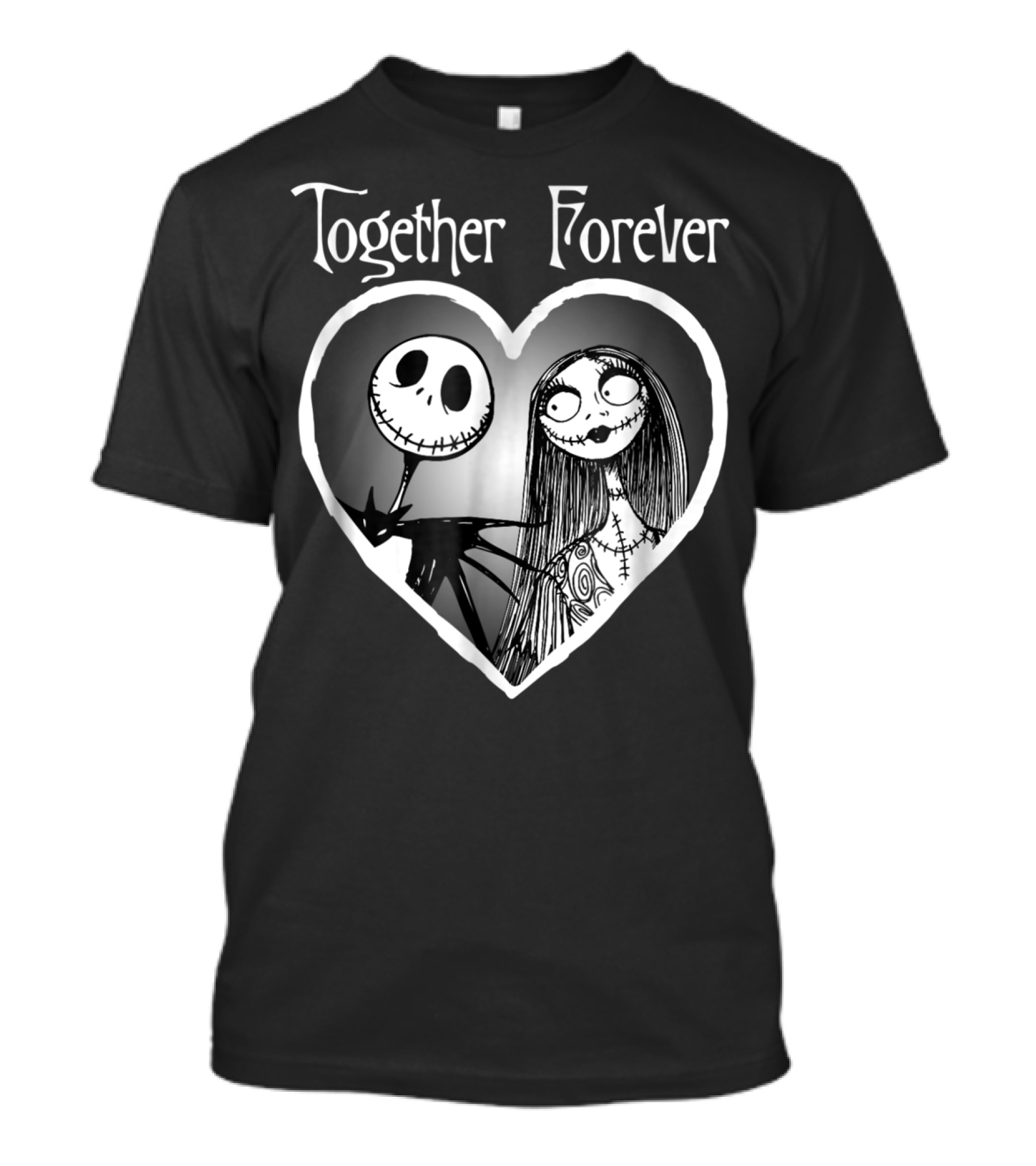 Disney Nightmare Before Christmas Together Forever Heart T-Shirt