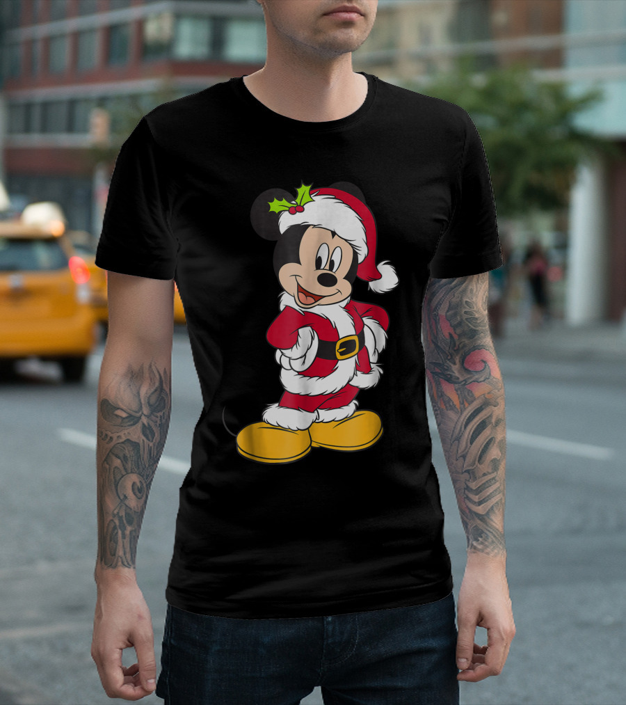 Disney Holiday Mickey Mouse Santa T-Shirt