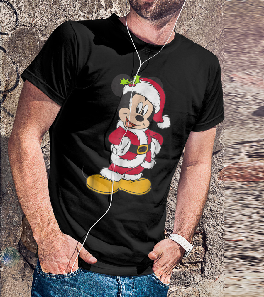 Disney Holiday Mickey Mouse Santa T-Shirt