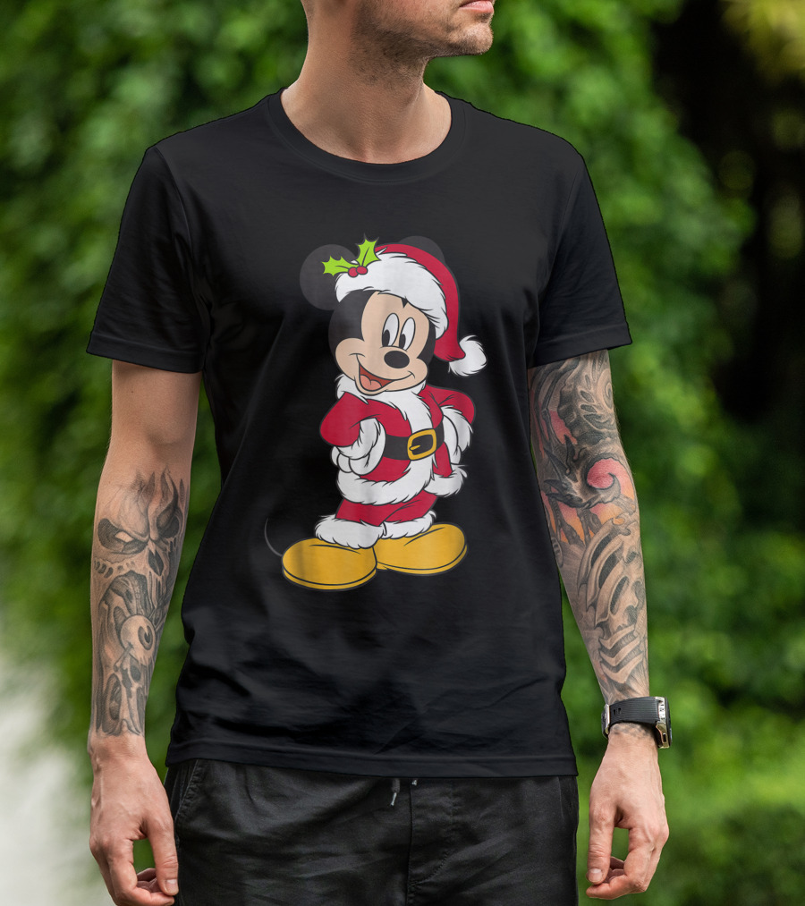 Disney Holiday Mickey Mouse Santa T-Shirt