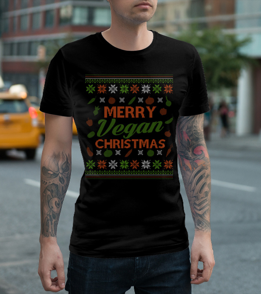 Merry Vegan Christmas Ugly T-Shirt