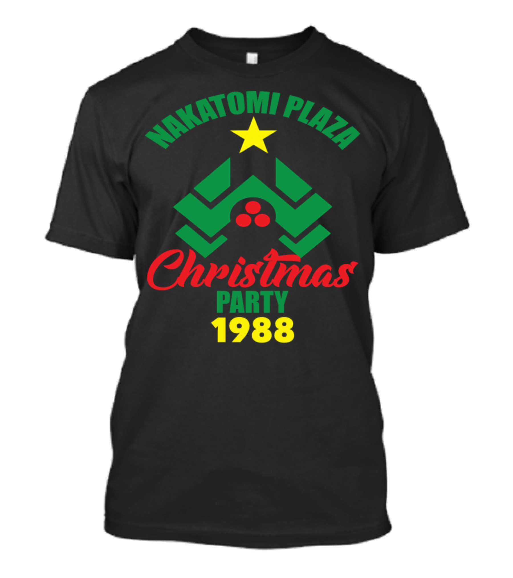 Nakatomi Plaza Christmas Party 1988 Green Star T-Shirt