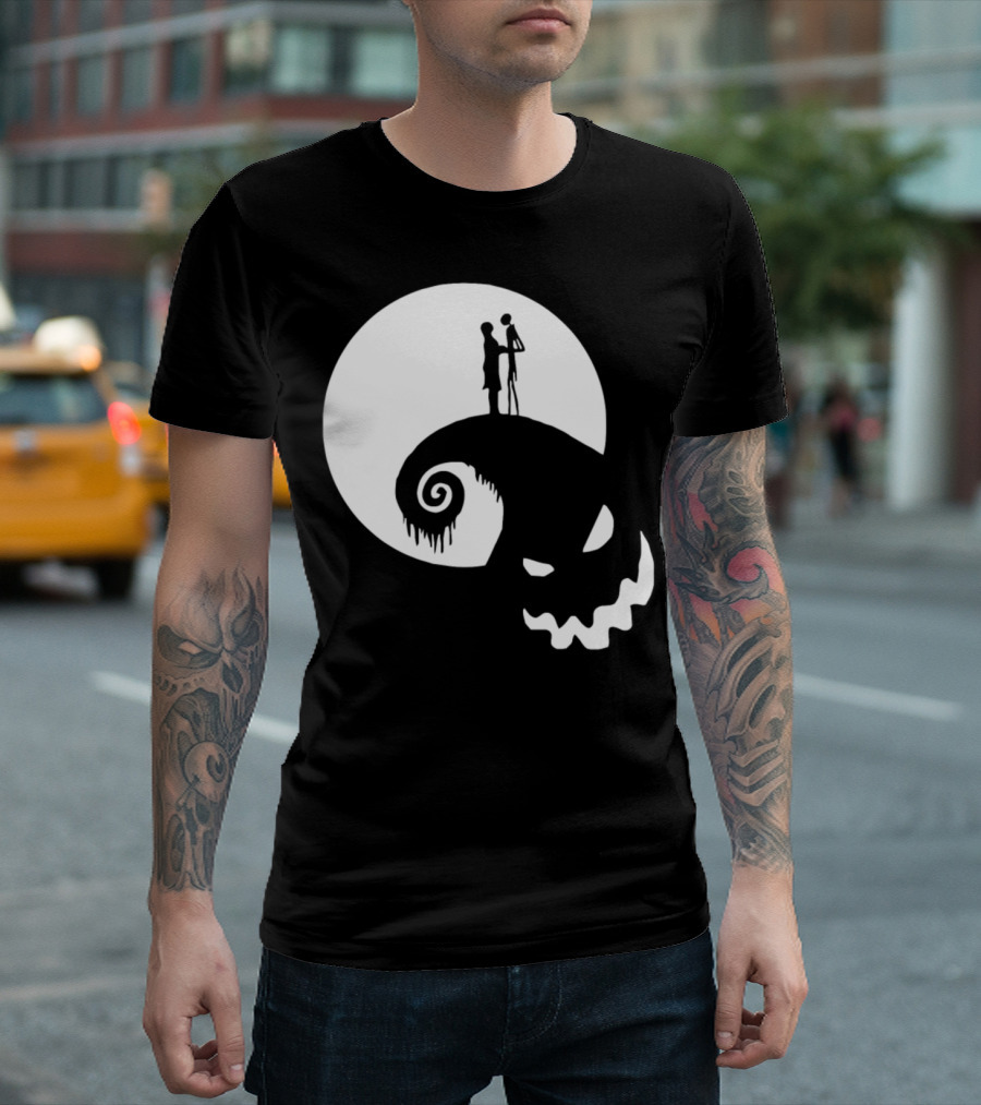 Nightmare Before Christmas Full Moon Spiral Hill T-Shirt