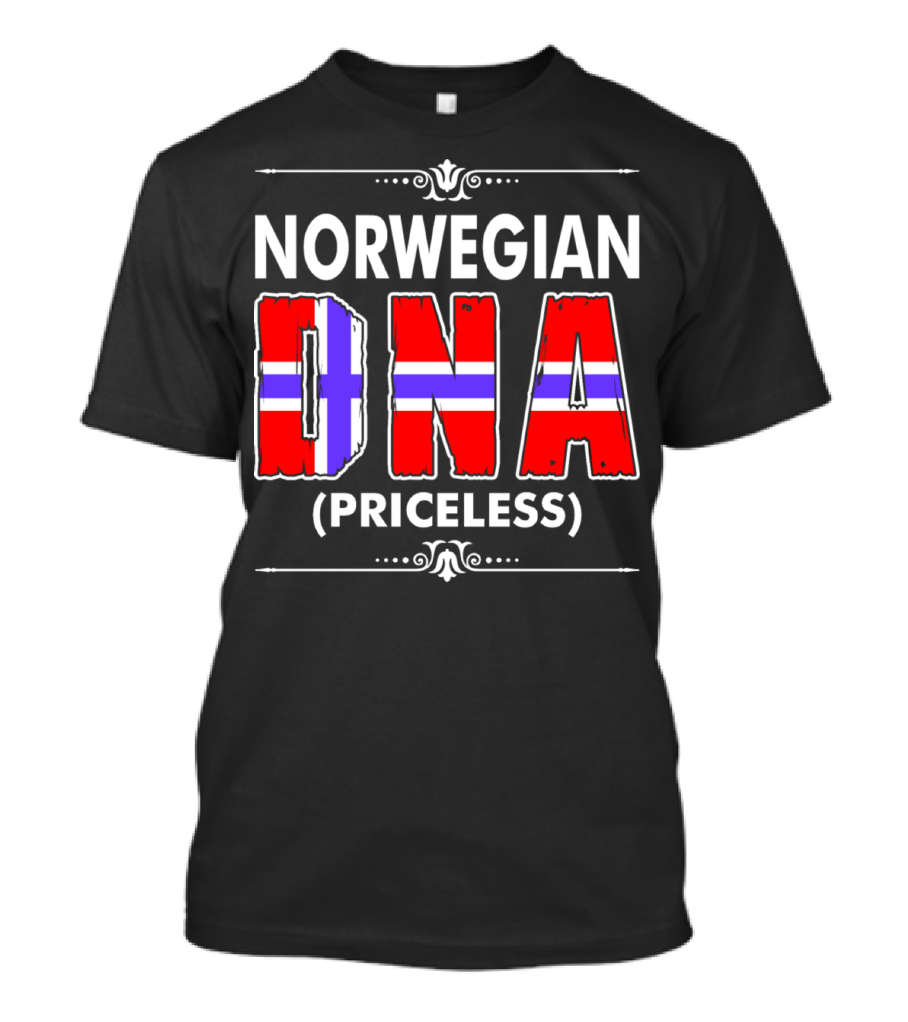NORWEGIAN DNA PRICELESS Nordic Flag Pride T-Shirt