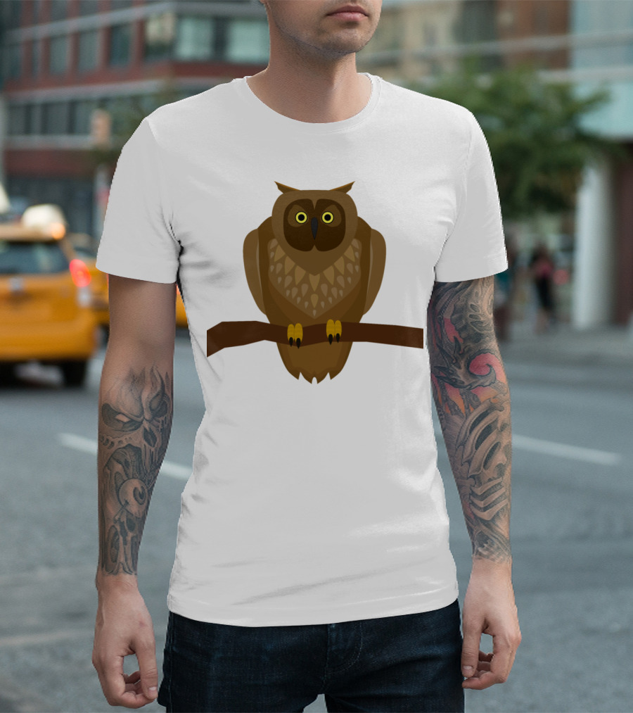 Owl on Branch T-Shirt