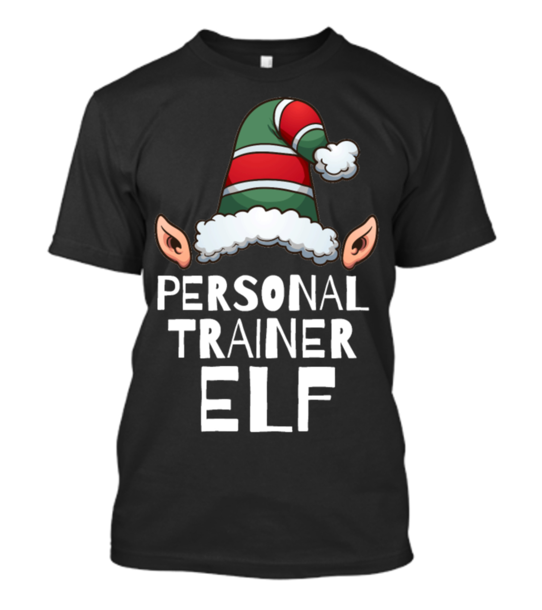 Personal Trainer Elf Christmas Holidays Hat Ears T-Shirt