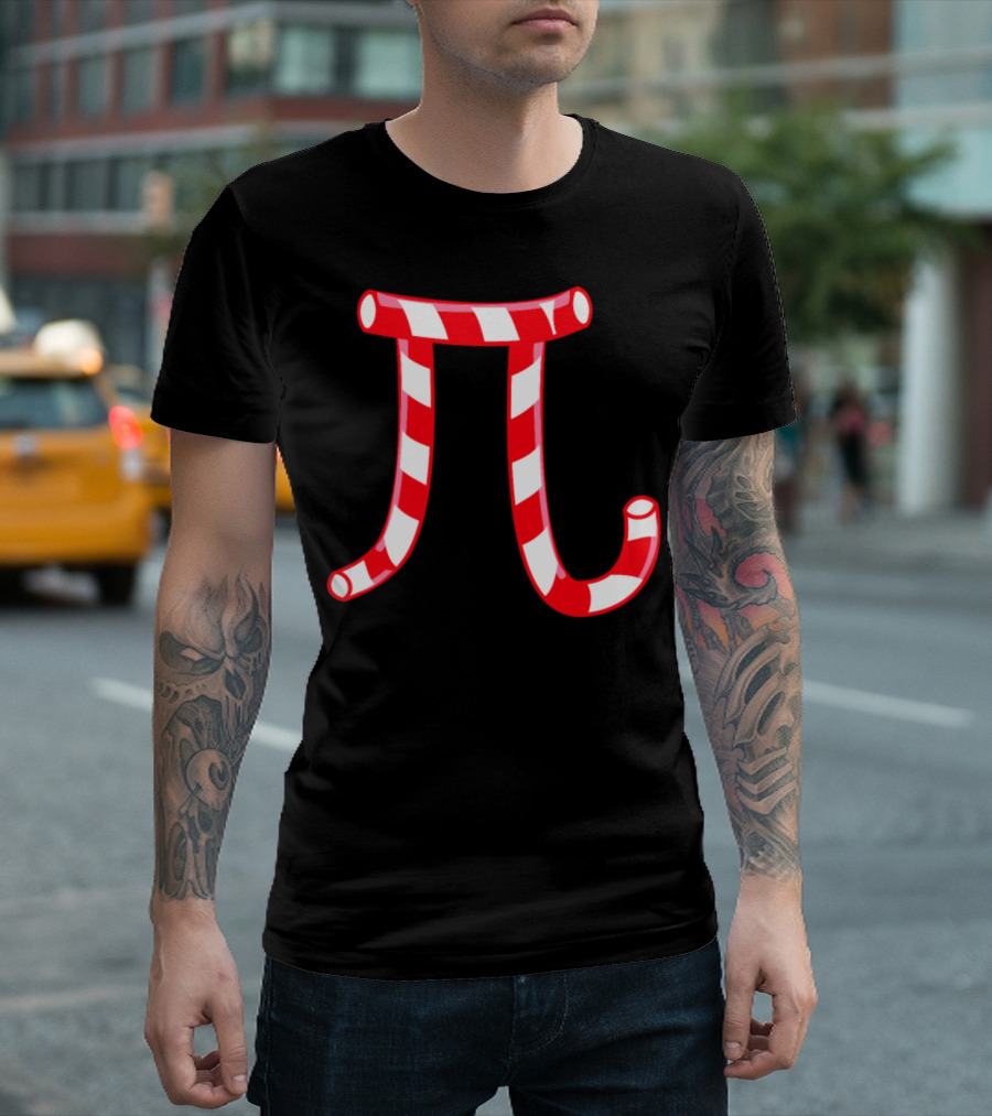 Candy Cane Pi Christmas T-Shirt