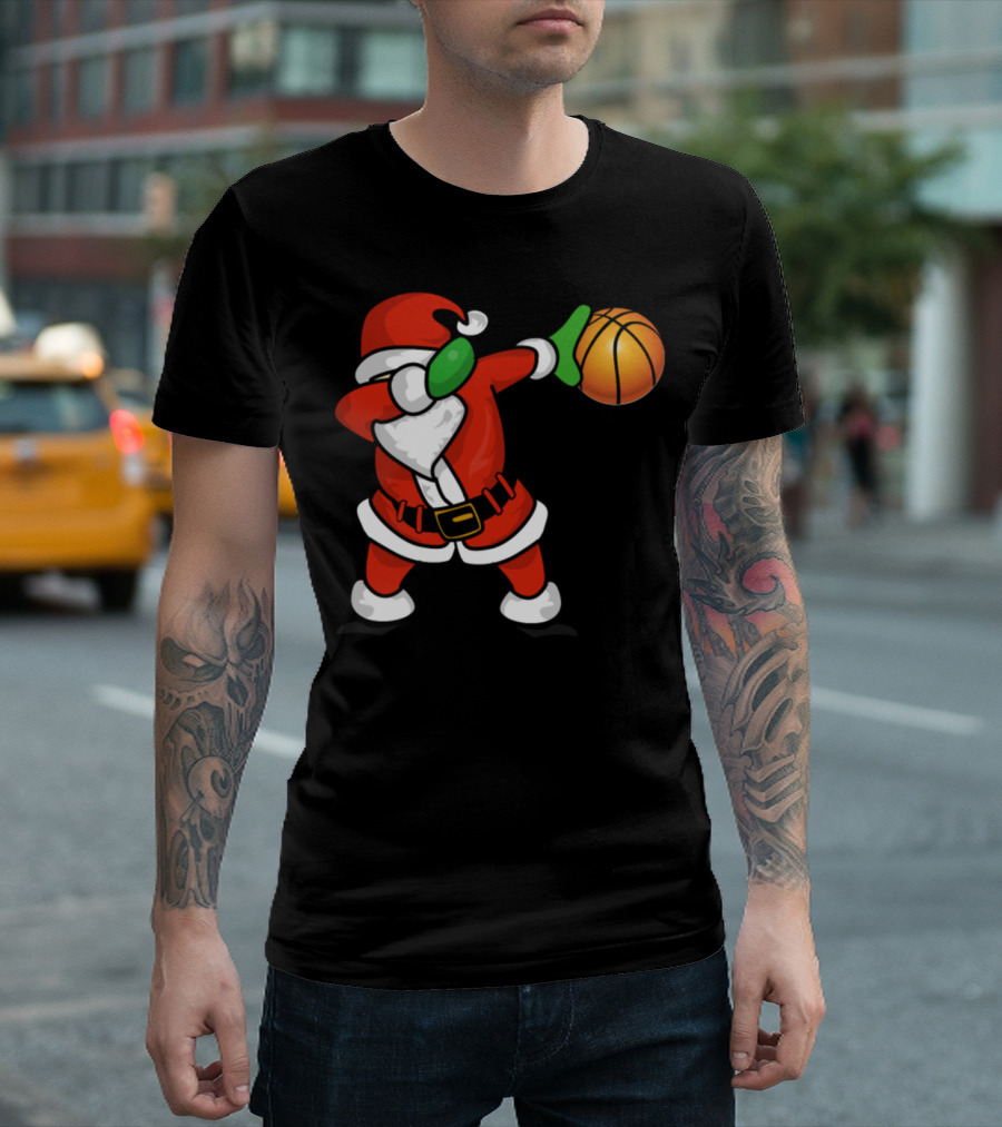Santa Dabbing Basketball T-Shirt