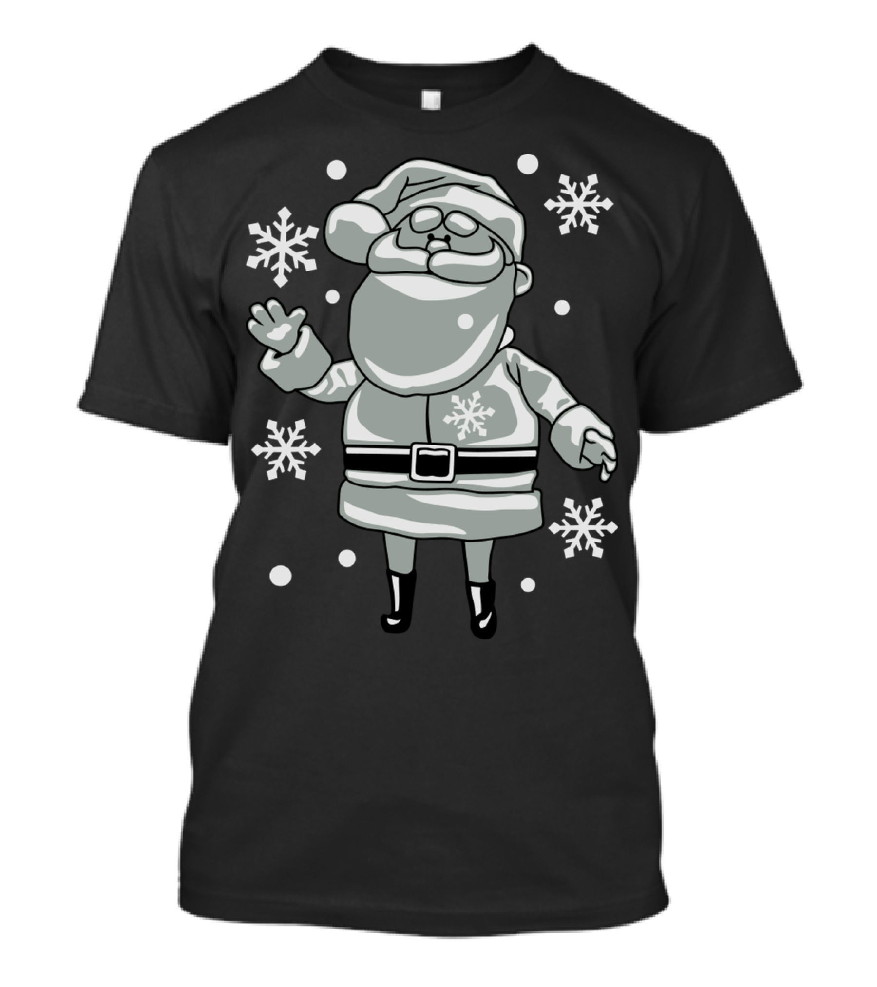 Santa Claus With Snowflakes T-Shirt