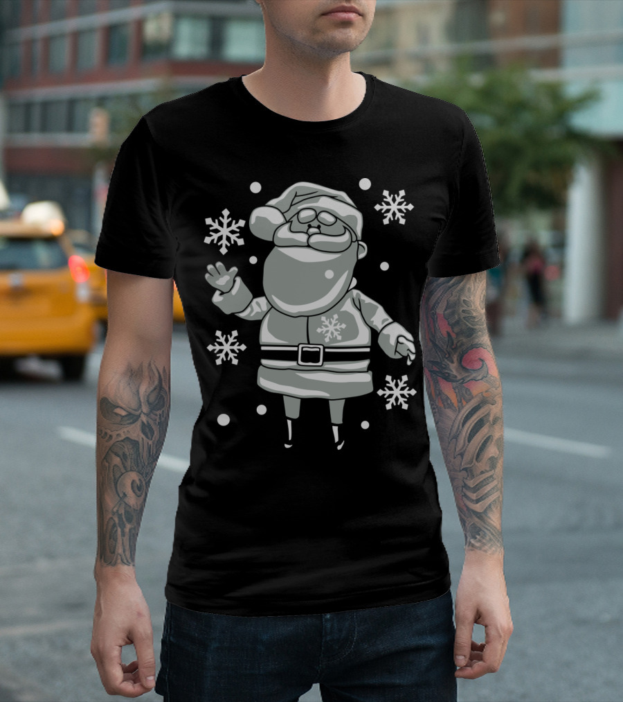 Santa Claus With Snowflakes T-Shirt