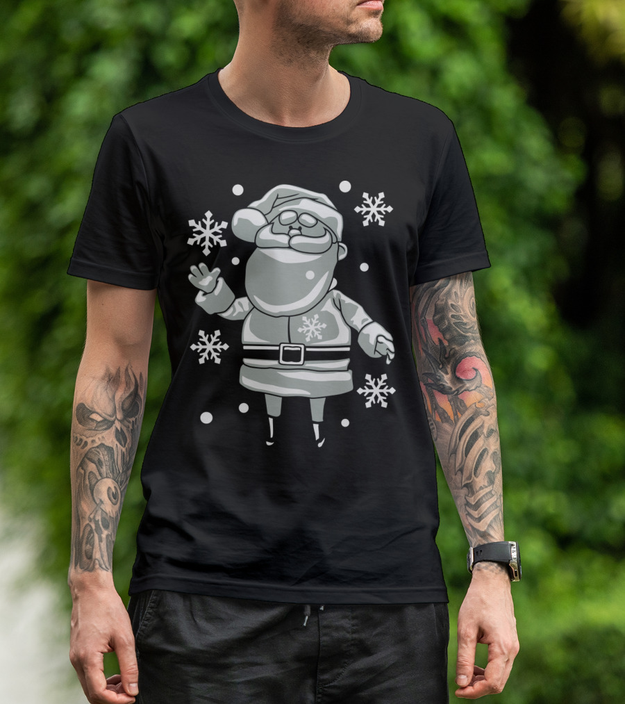 Santa Claus With Snowflakes T-Shirt