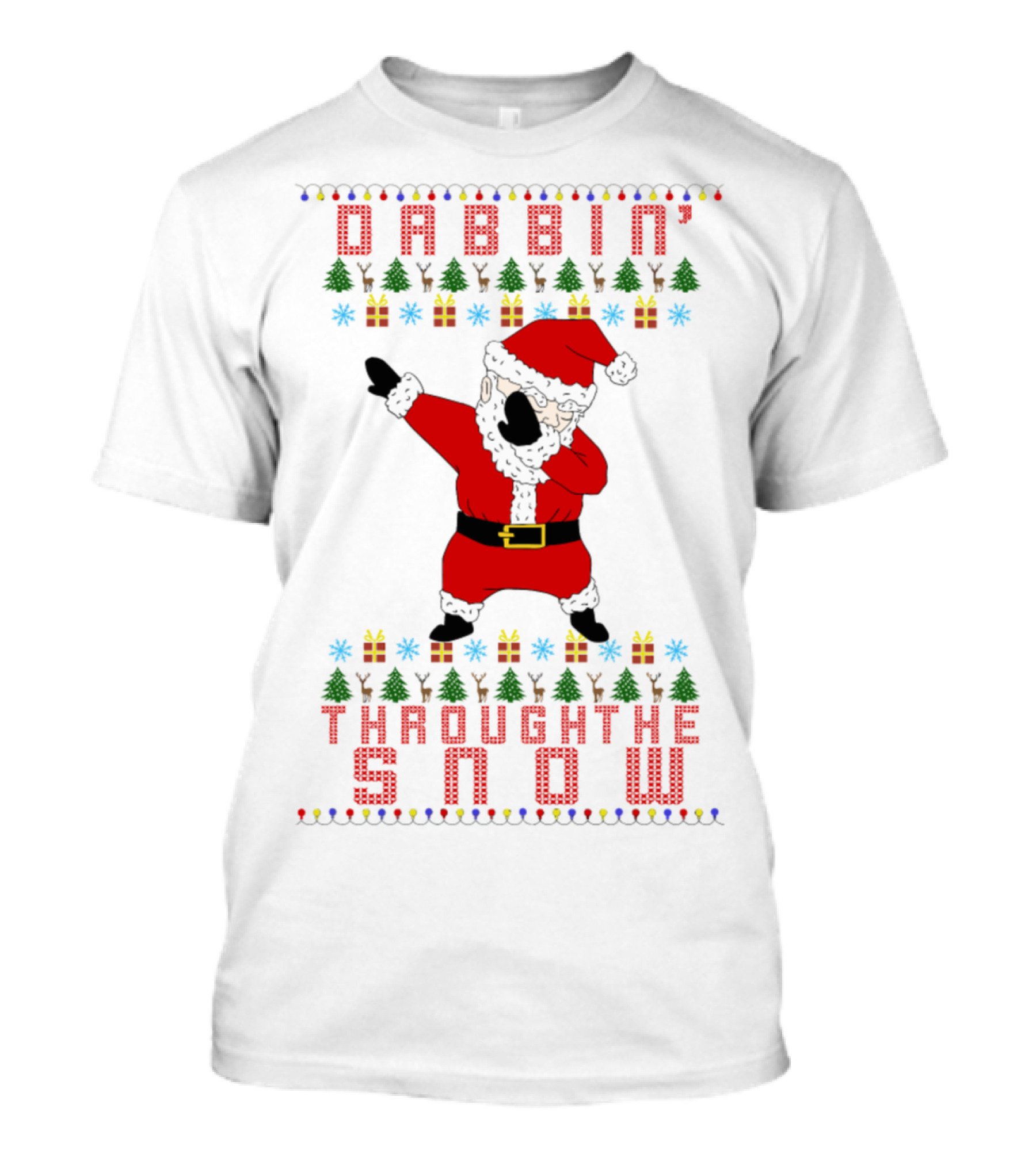 Dabbin' Through The Snow Santa T-Shirt