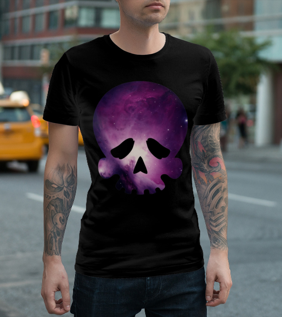 Skull Nebula Cosmic Galaxy T-Shirt