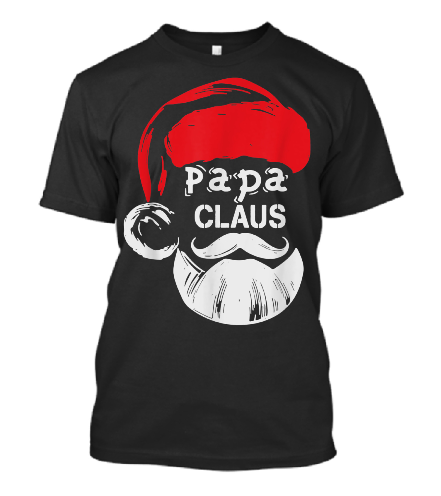 Papa Claus Santa Hat Beard T-Shirt