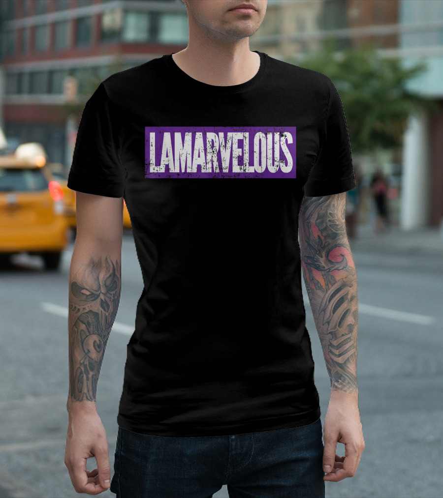 Lamarvelous Baltimore Football Vintage Lamar Ravens Themes T-Shirt