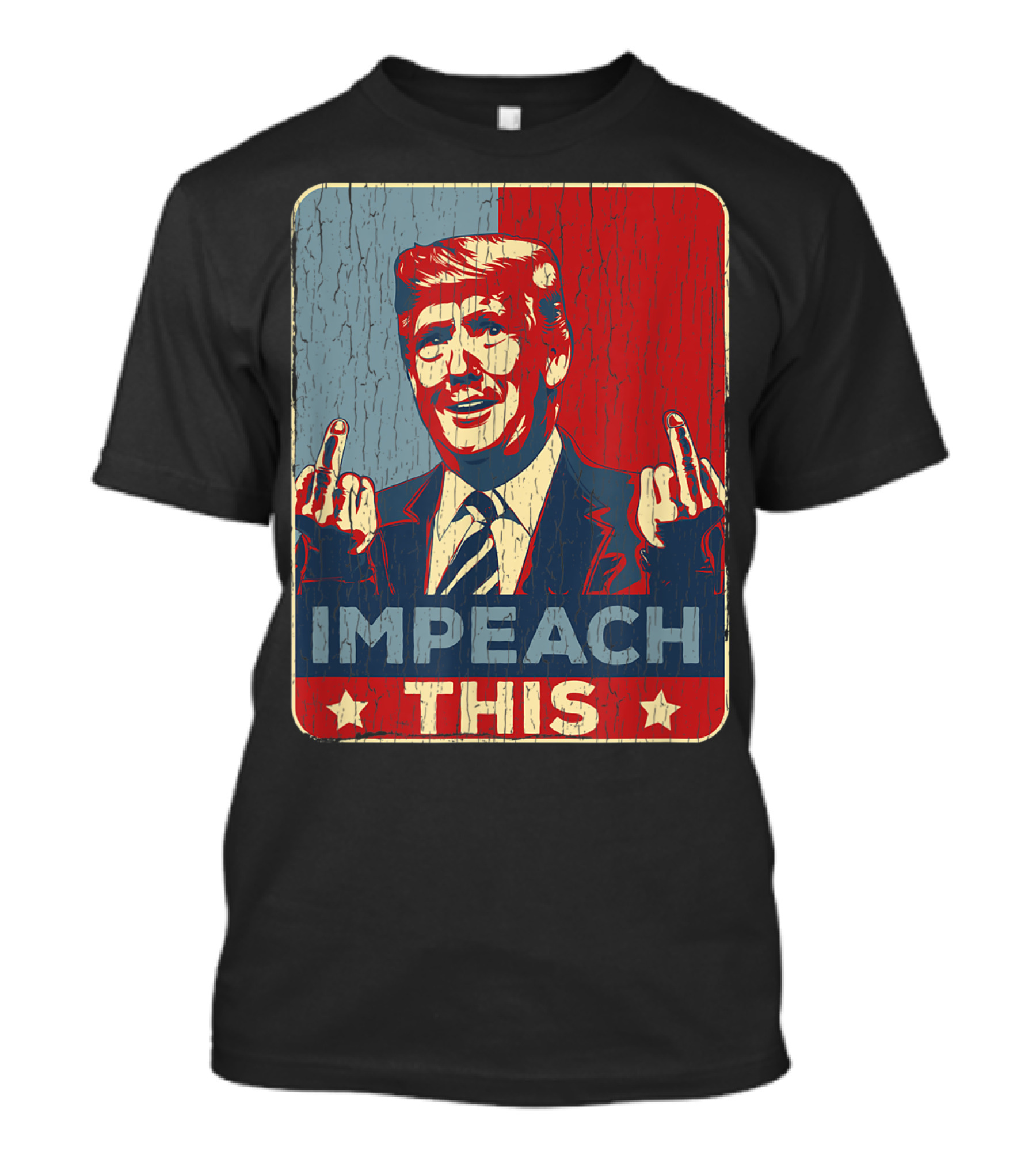 Vintage Funny Trump Impeach This Patriotic Middle Finger Gesture T-Shirt