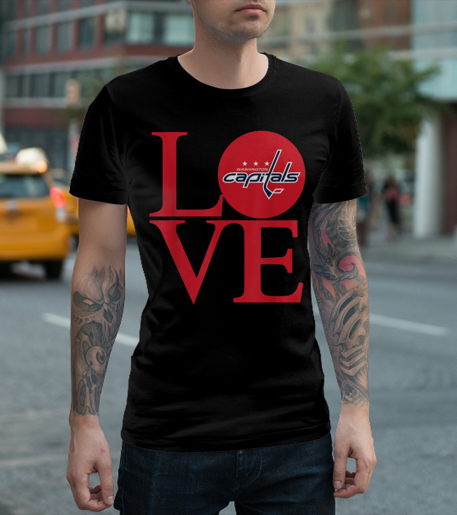 Love Washington Capitals Hockey Valentine Day T-Shirt