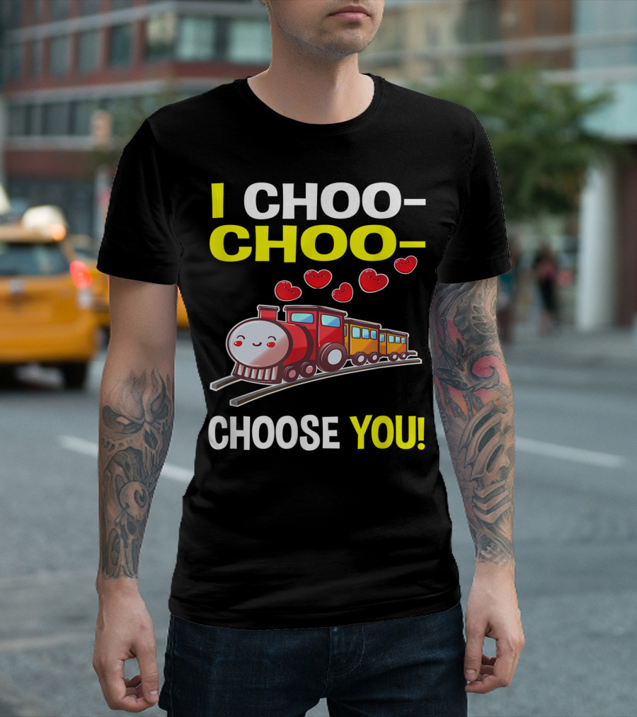 I Choo-Choo-Choose You Valentine's Train with Hearts T-Shirt