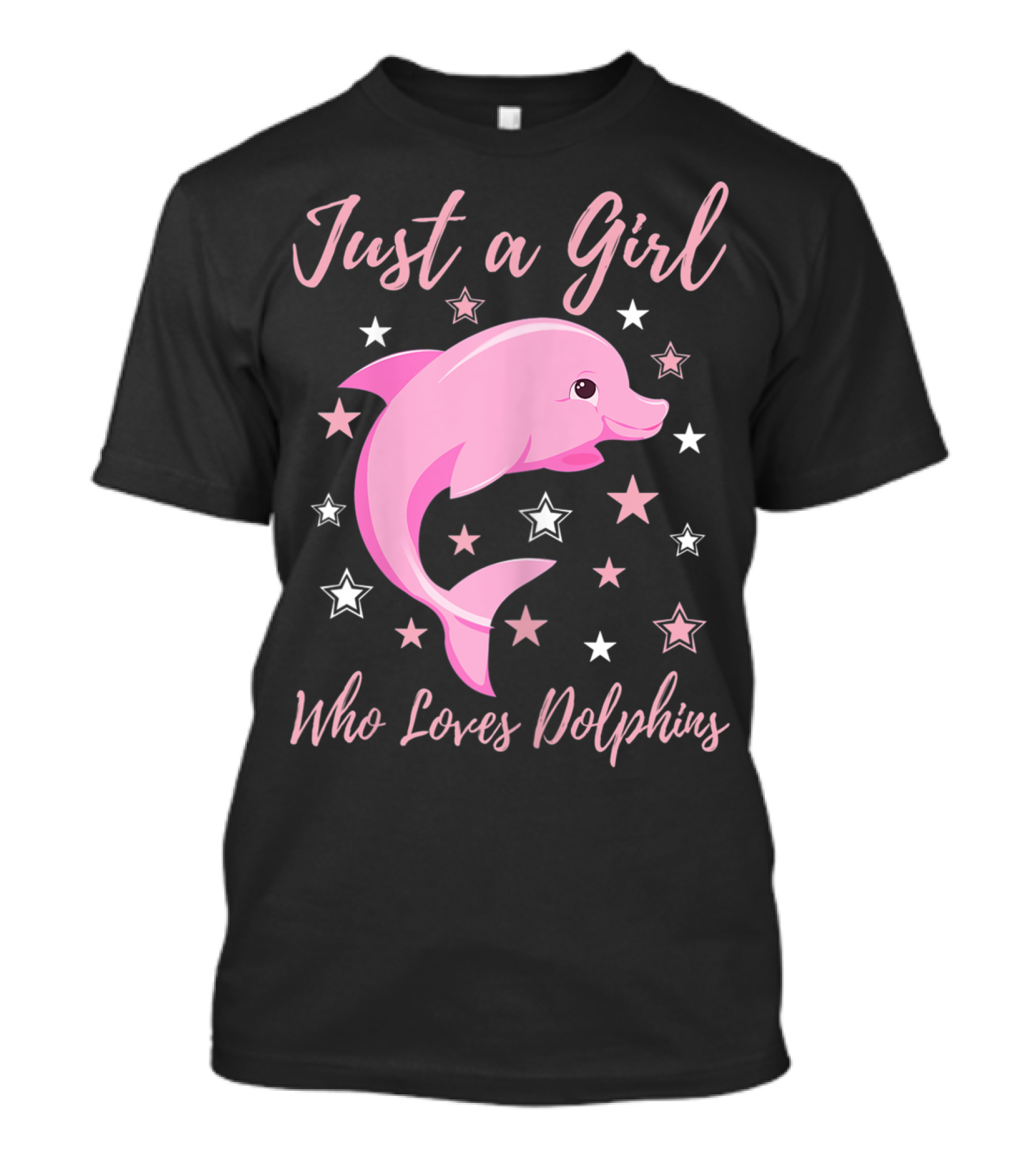 Just A Girl Who Loves Dolphins With Stars T-Shirt