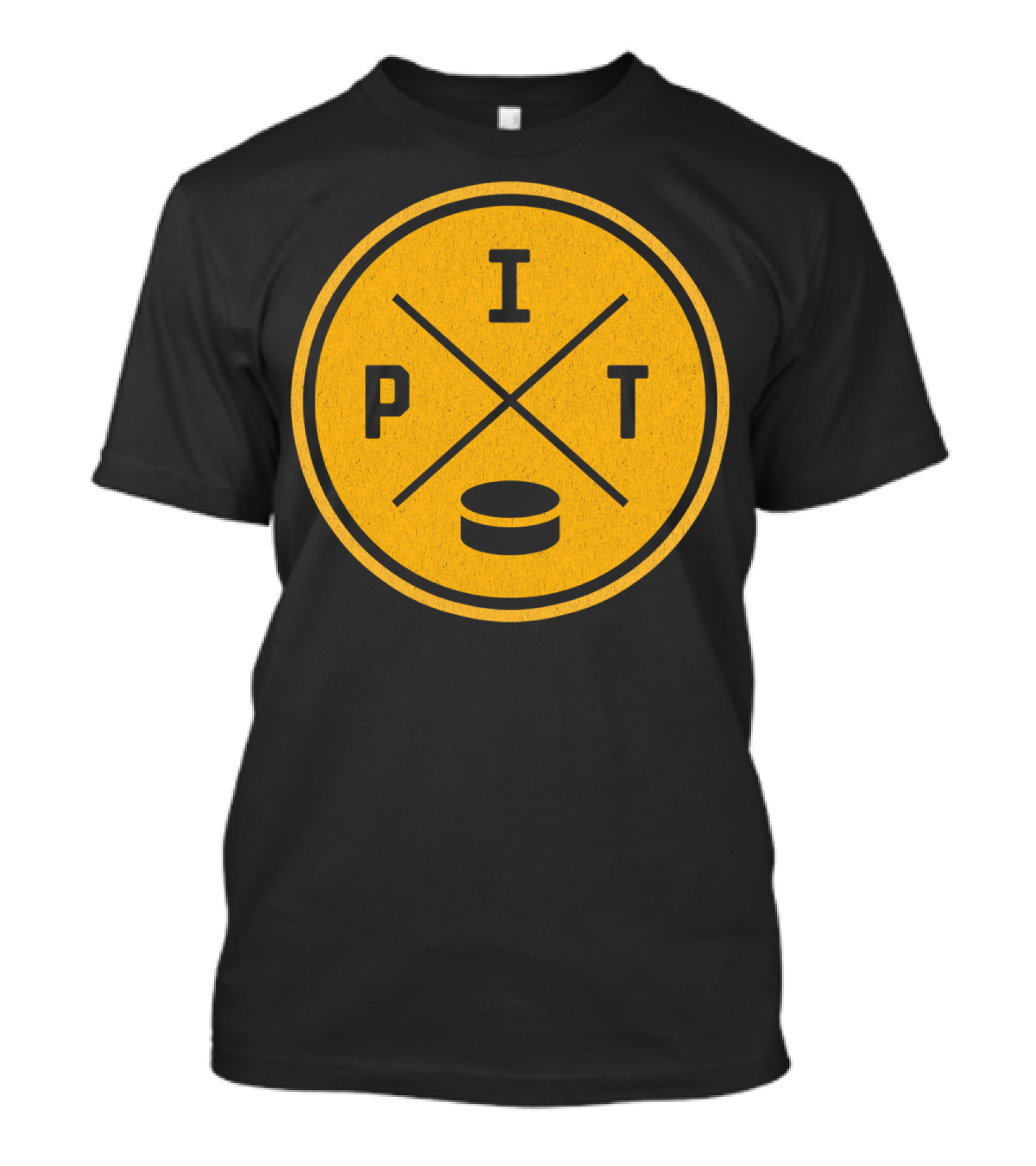 Pittsburgh Hockey PIT Circular Logo With Puck T-Shirt