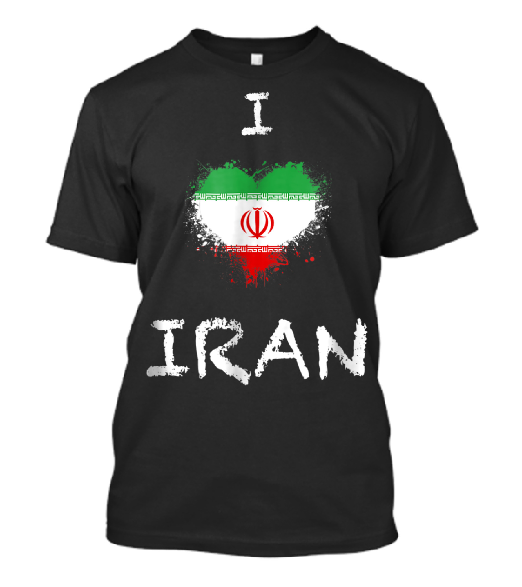 I Heart Iran Flag Colors And Emblem Passion T-Shirt