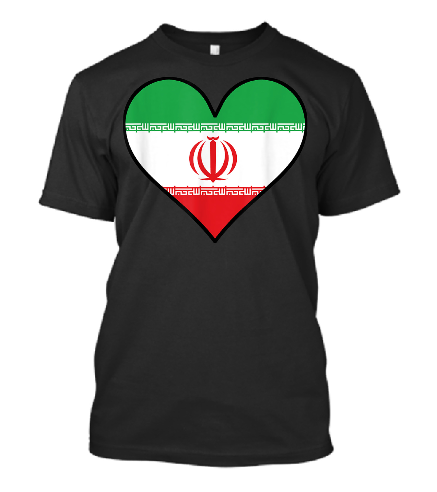 Iranian Flag Heart Cute Iran Emblem T-Shirt
