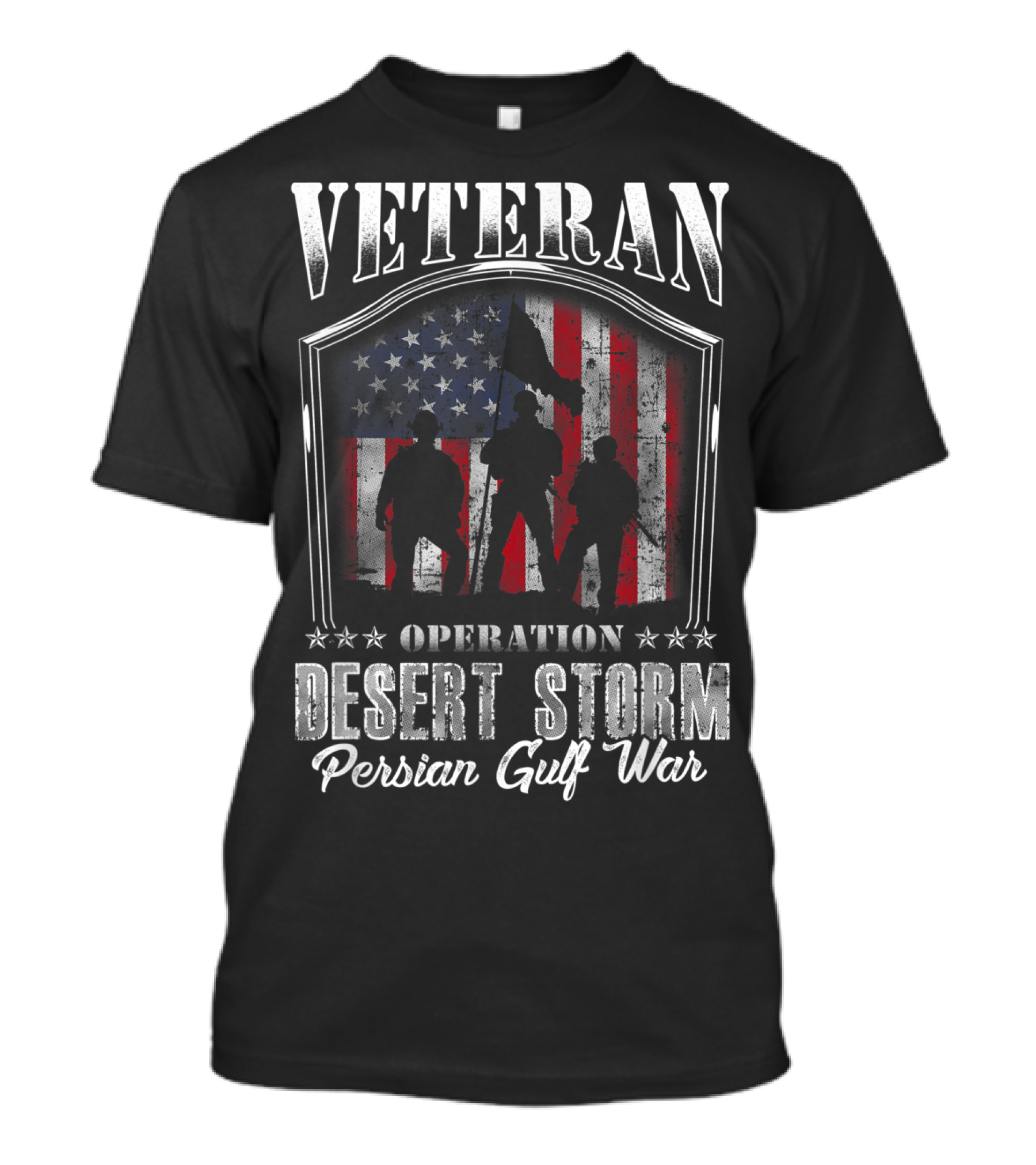 Veteran Operation Desert Storm Persian Gulf War American Flag T-Shirt