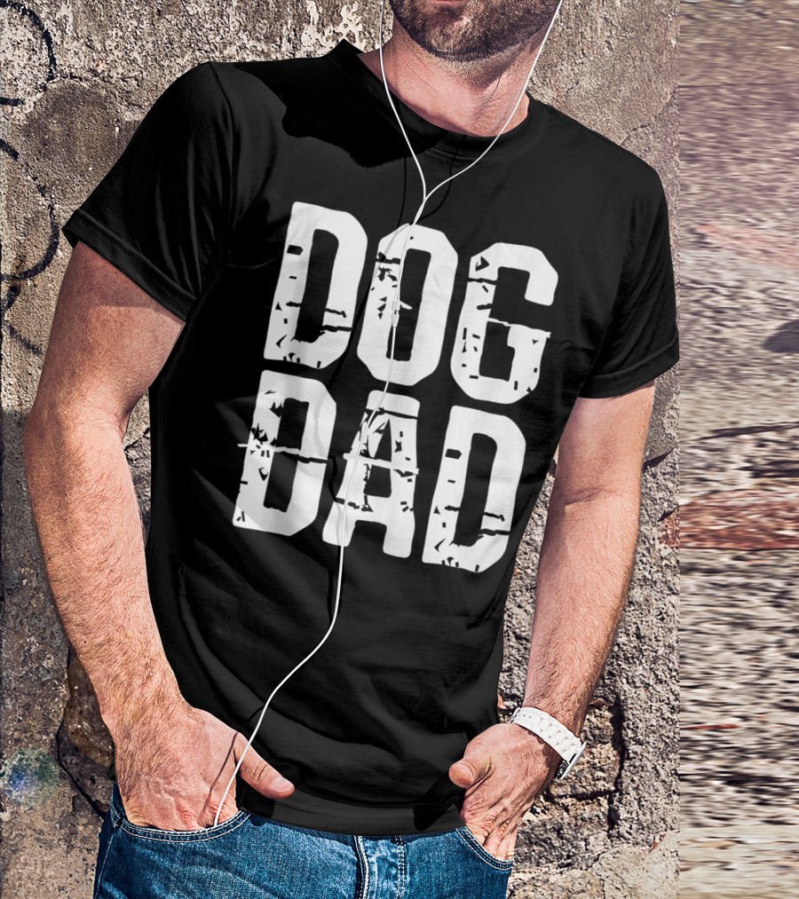 Vintage Distressed Dog Dad T-Shirt