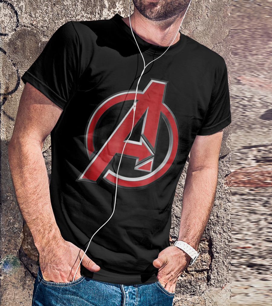 Marvel Avengers Red Beveled T-Shirt