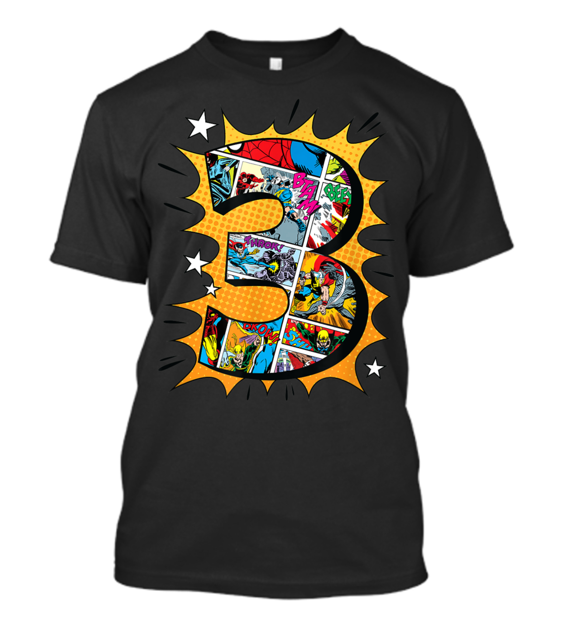 Marvel Avengers Comics Blast 3rd Birthday T-Shirt