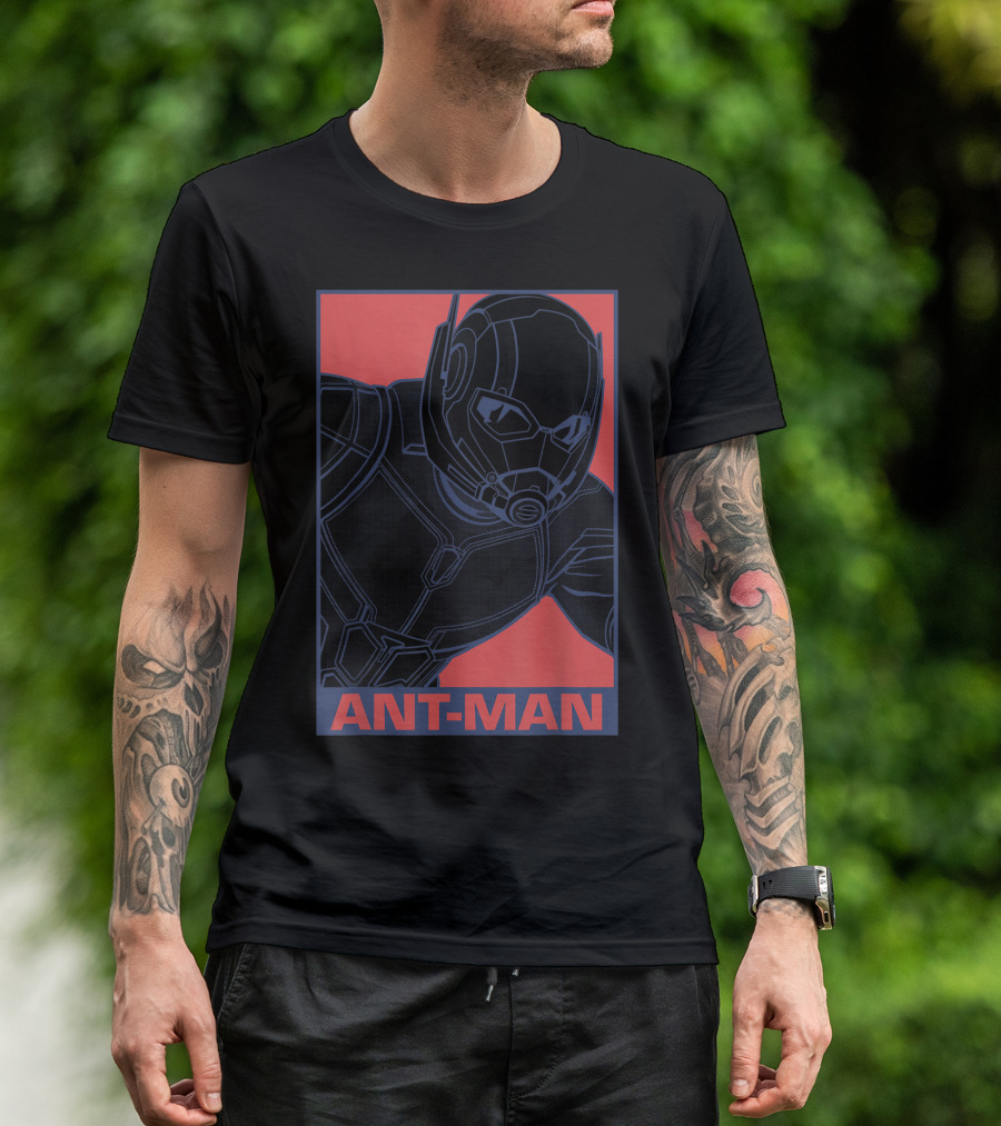 Marvel Avengers Endgame Ant-Man Pop Bold Red And Blue T-Shirt